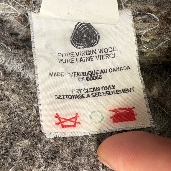 Vintage Tundra Men’s Large Grandpa Knit Pure Wool Cardigan Sweater Canadian Made - Picture 4 of 11